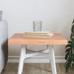 Table Top Light Brown 40x40x(2-4) cm Live Edge
