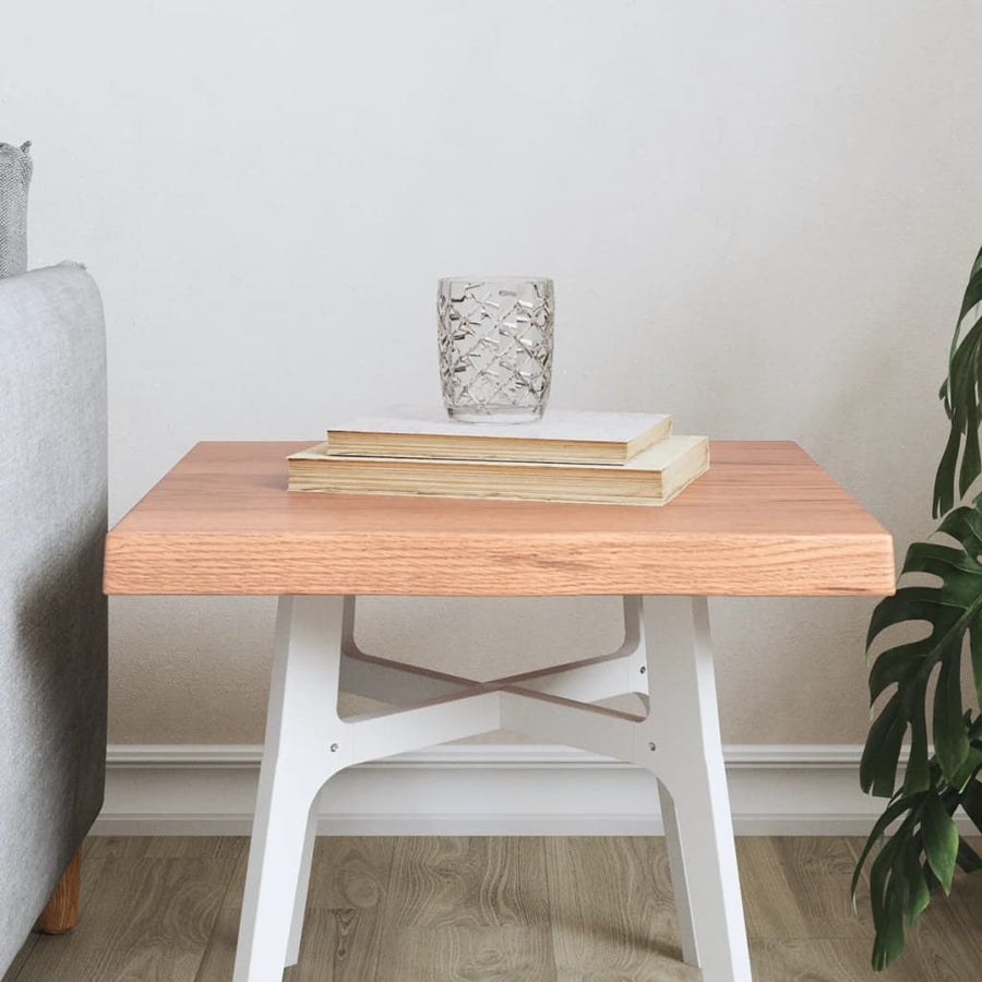 Table Top Light Brown 40x40x(2-4) cm Live Edge