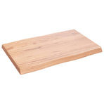 Table Top Light Brown 60x40x(2-4) cm Live Edge