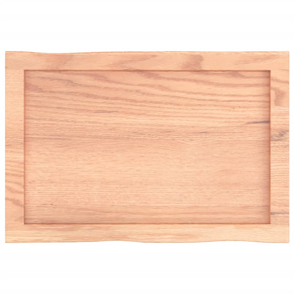 Table Top Light Brown 60x40x(2-4) cm Treated Solid Wood Live Edge