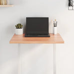 Table Top Light Brown 60x50x2 cm Solid Wood Oak Live Edge