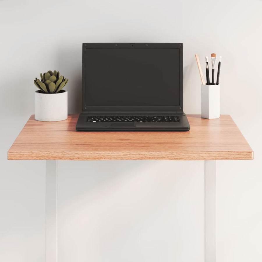 Table Top Light Brown 60x60x2 cm Solid Wood Oak Live Edge