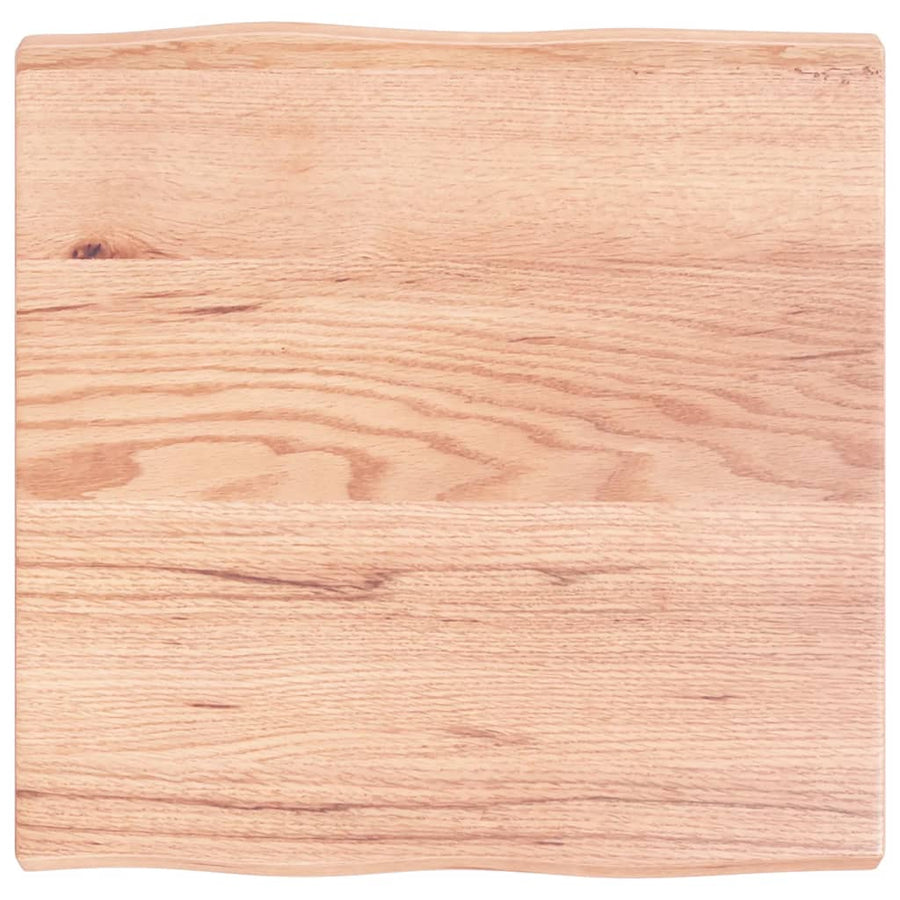 Table Top Light Brown 60x60x(2-4) cm Live Edge