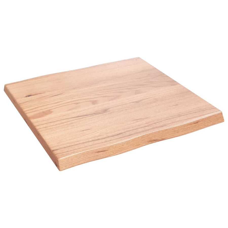 Table Top Light Brown 60x60x(2-4) cm Live Edge
