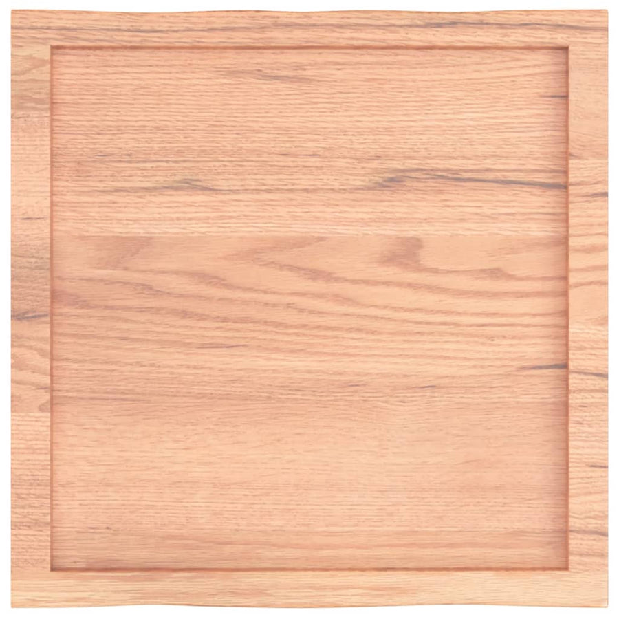 Table Top Light Brown 60x60x(2-4) cm Live Edge