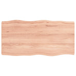 Table Top Light Brown 80x40x(2-4) cm Live Edge