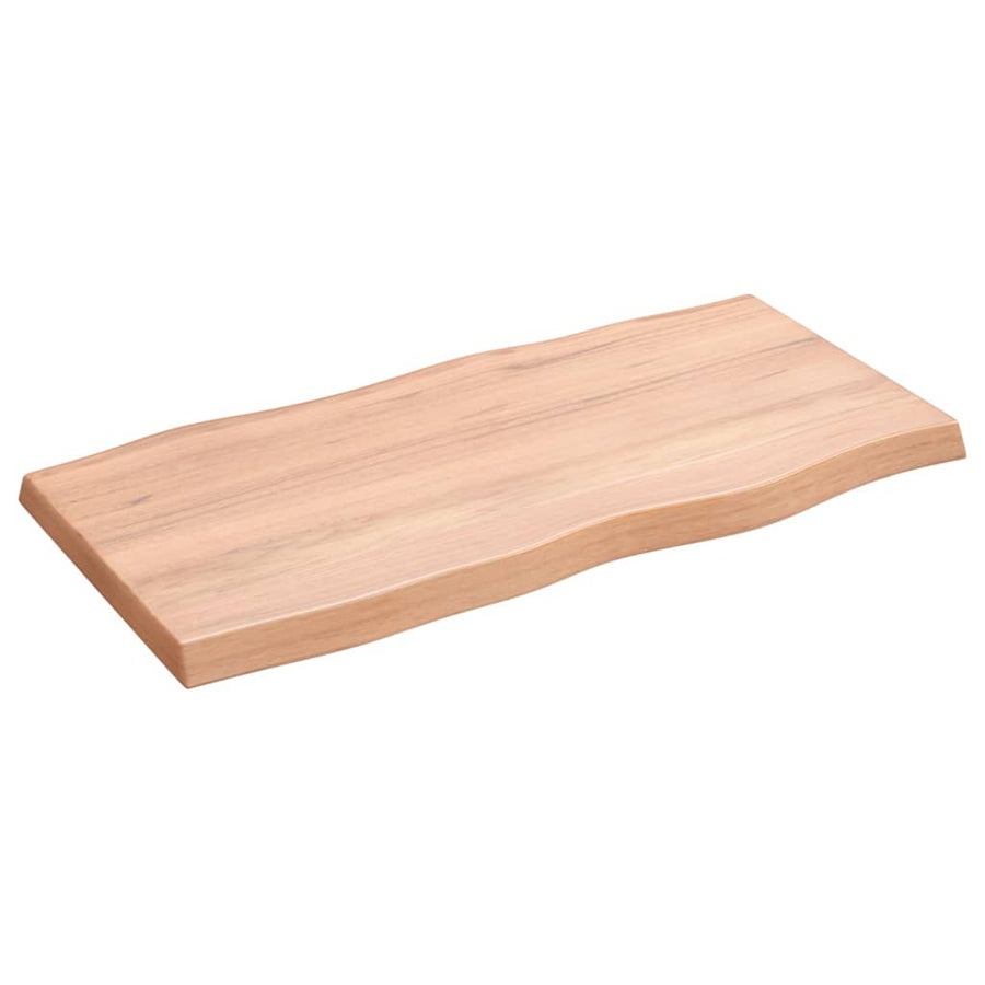 Table Top Light Brown 80x40x(2-4) cm Live Edge