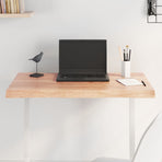 Table Top Light Brown 80x40x(2-4) cm Live Edge