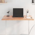 Table Top Light Brown 80x50x2 cm Solid Wood Oak Live Edge