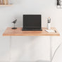 Table Top Light Brown 80x50x2 cm Solid Wood Oak Live Edge