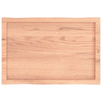 Table Top Light Brown 80x50x(2-4) cm Treated Solid Wood Live Edge