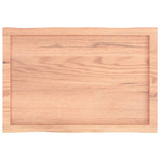 Table Top Light Brown 80x50x(2-6) cm Treated Solid Wood Live Edge