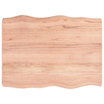 Table Top Light Brown 80x60x(2-6) cm Live Edge