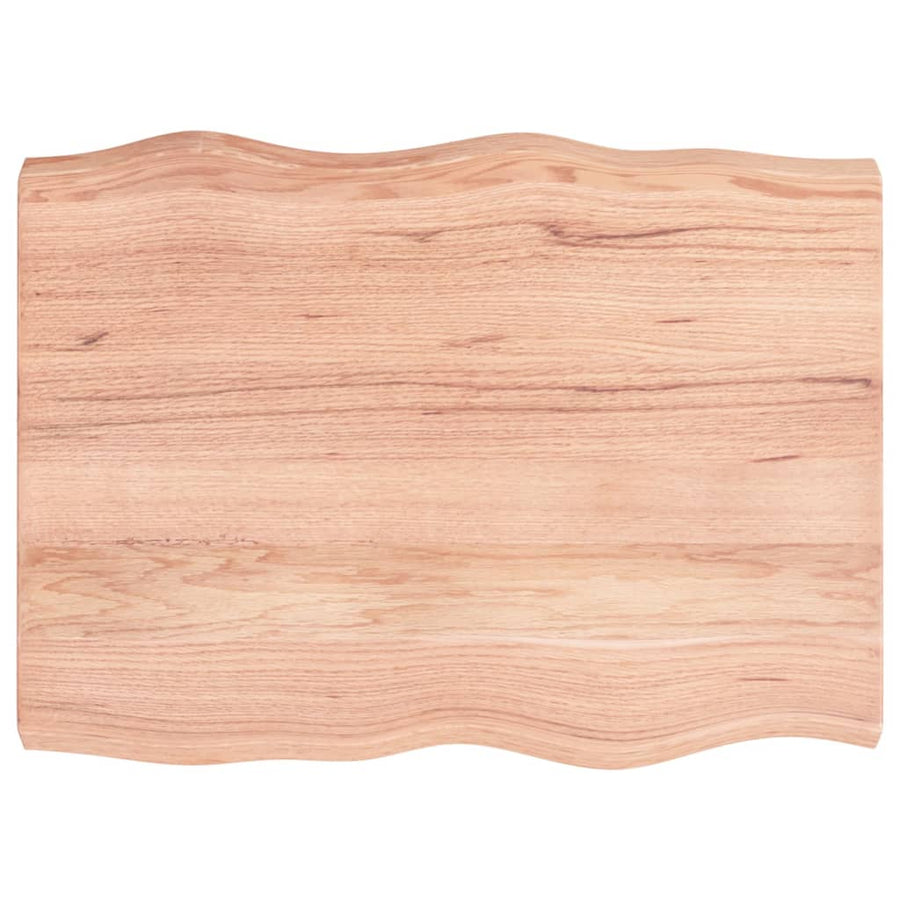 Table Top Light Brown 80x60x(2-6) cm Live Edge