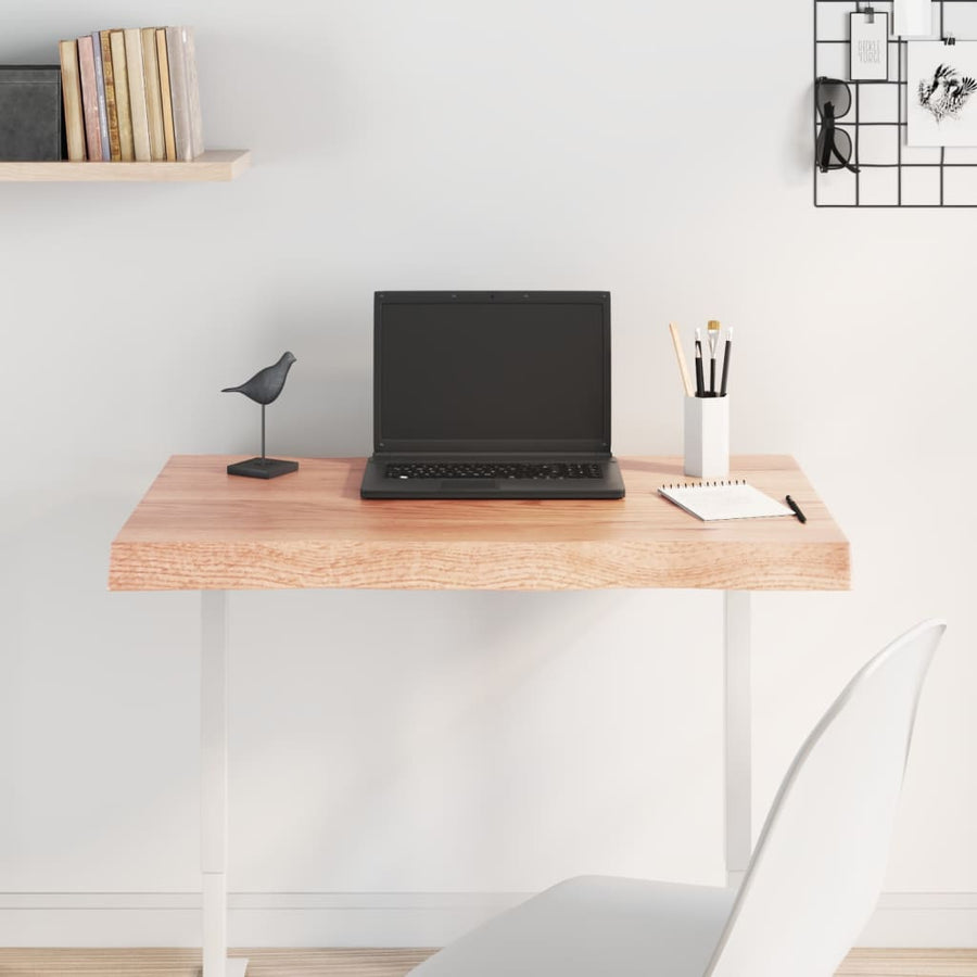 Table Top Light Brown 80x60x(2-6) cm Live Edge