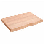 Table Top Light Brown 80x60x(2-6) cm Live Edge