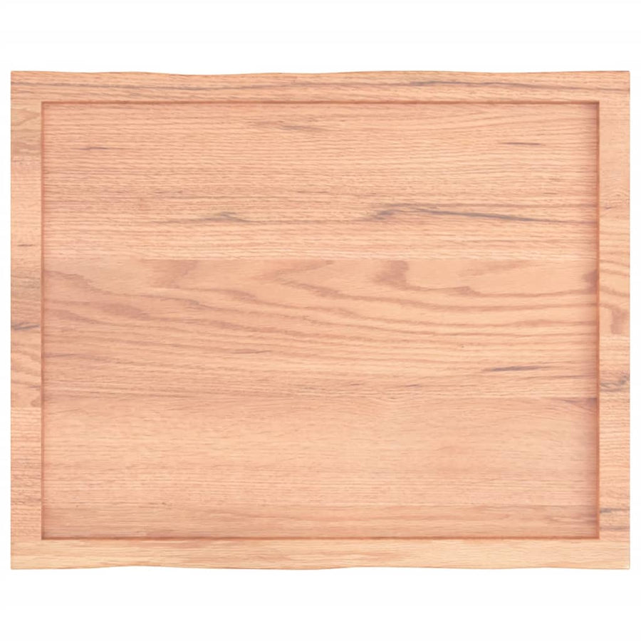 Table Top Light Brown 80x60x(2-6) cm Live Edge