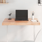 Table Top Light Brown 80x60x(2-6) cm Live Edge