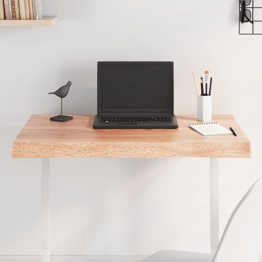 Table Top Light Brown 80x60x(2-6) cm Live Edge