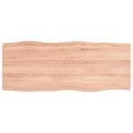 Table Top Light Brown 100x40x(2-6) cm Live Edge