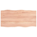 Table Top Light Brown 100x50x2 cm Treated Solid Wood Oak Live Edge