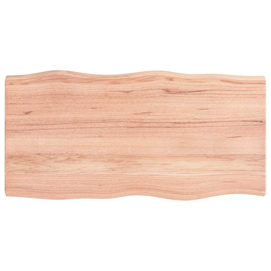Table Top Light Brown 100x50x(2-6) cm Live Edge
