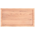 Table Top Light Brown 100x50x(2-6) cm Live Edge