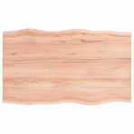 Table Top Light Brown 100x60x2 cm Treated Live Edge