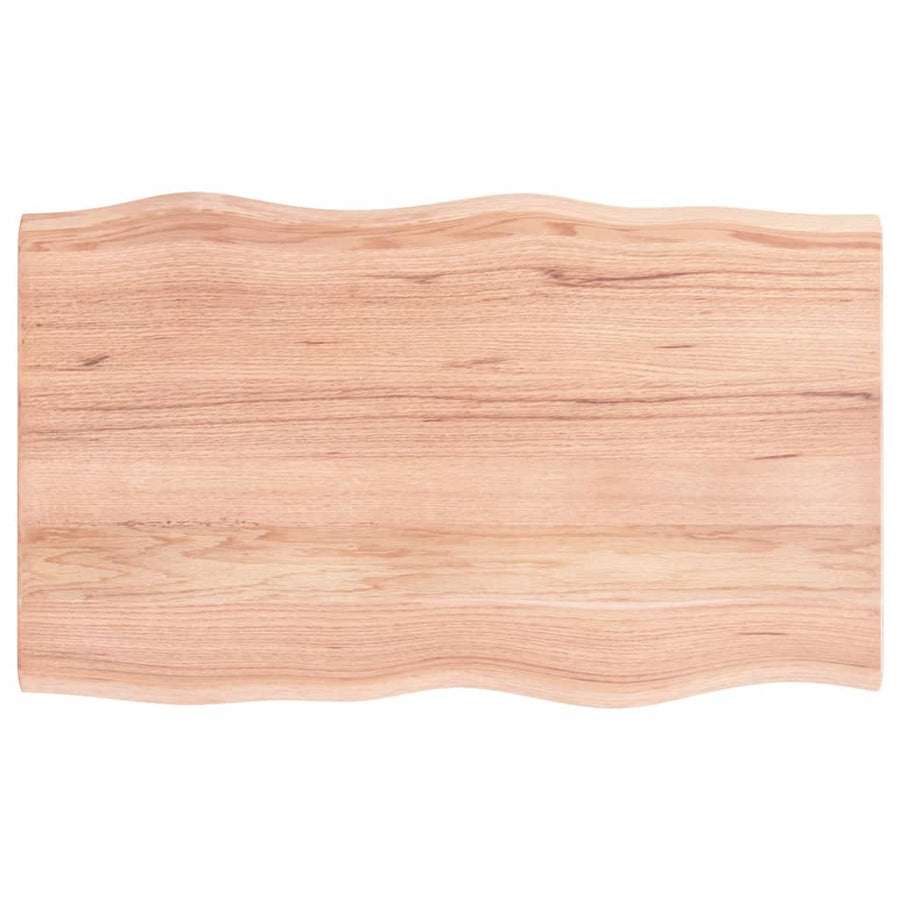Table Top Light Brown 100x60x2 cm Treated Live Edge