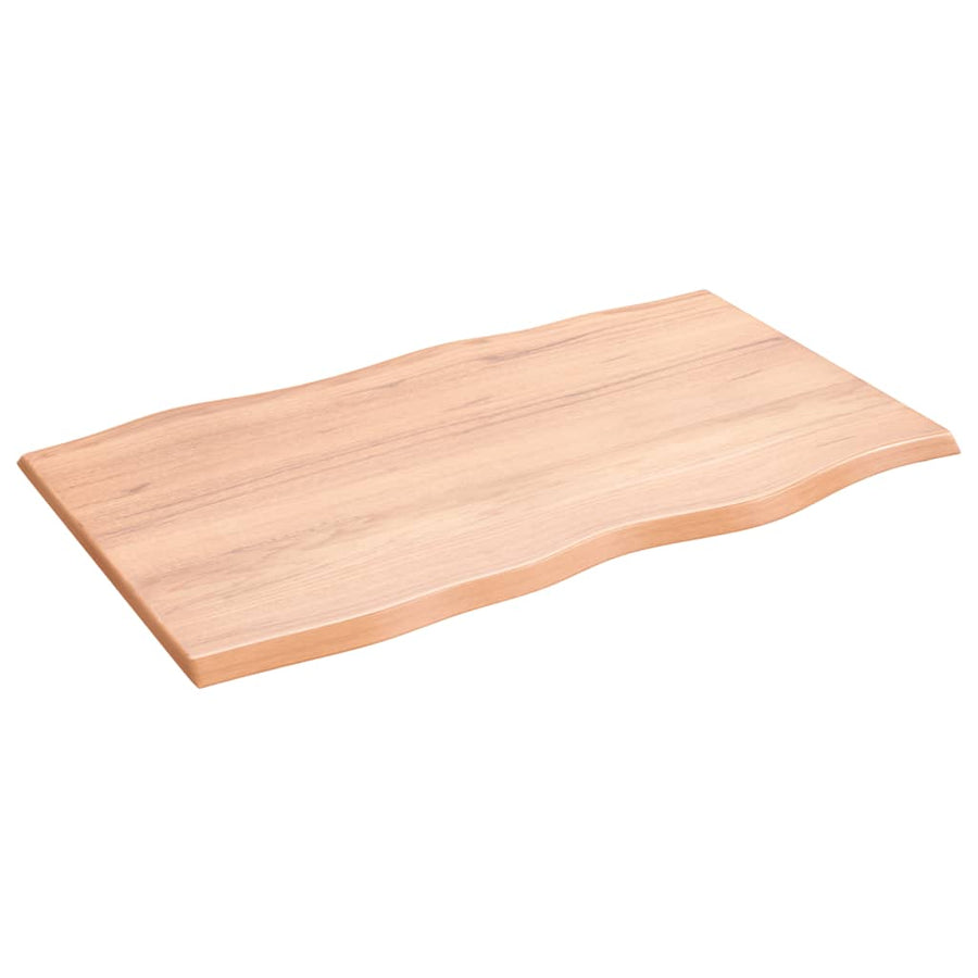 Table Top Light Brown 100x60x2 cm Treated Live Edge