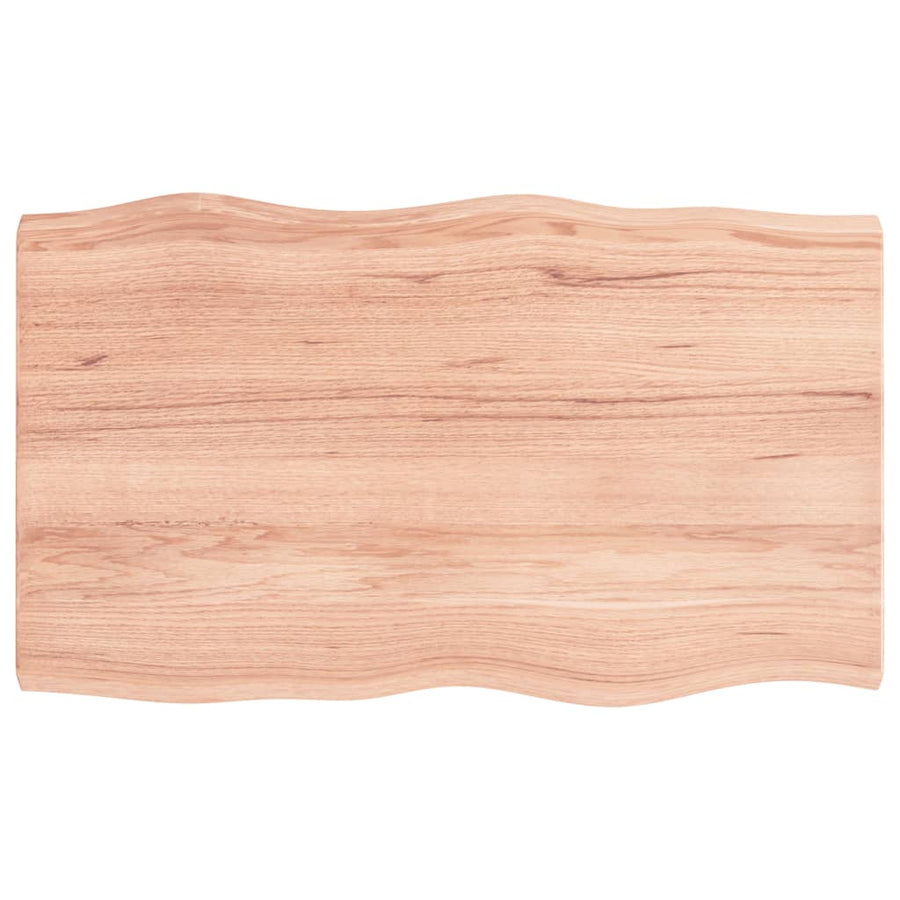 Table Top Light Brown 100x60x(2-4) cm Live Edge