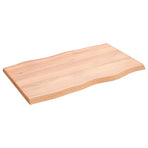 Table Top Light Brown 100x60x(2-4) cm Live Edge