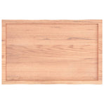 Table Top Light Brown 100x60x(2-4) cm Live Edge