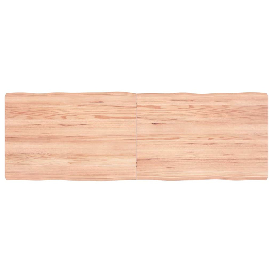 Table Top Light Brown 120x40x(2-4) cm Live Edge