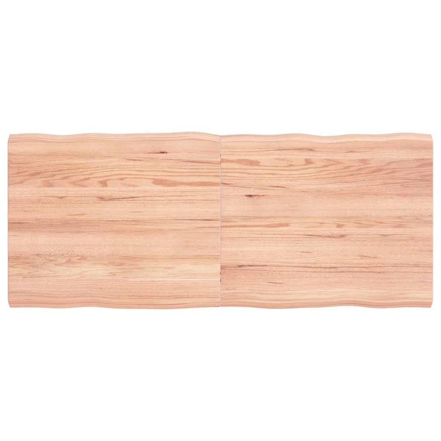 Table Top Light Brown 120x50x(2-4)cm Treated Solid Wood Live Edge