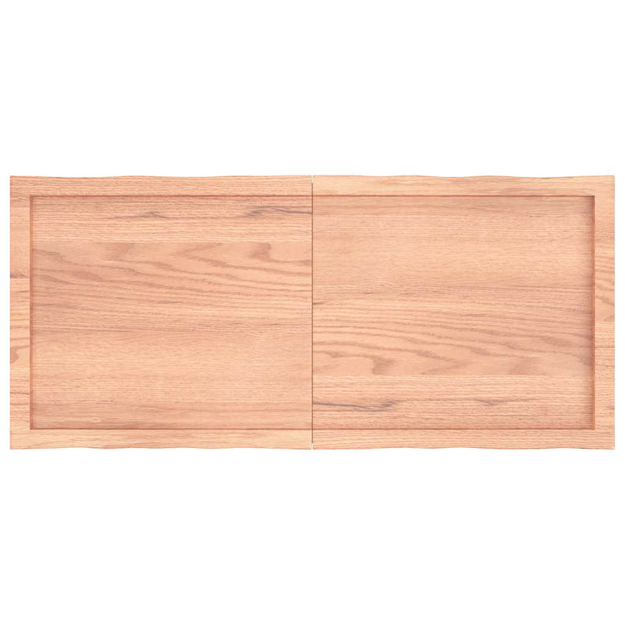 Table Top Light Brown 120x50x(2-4)cm Treated Solid Wood Live Edge