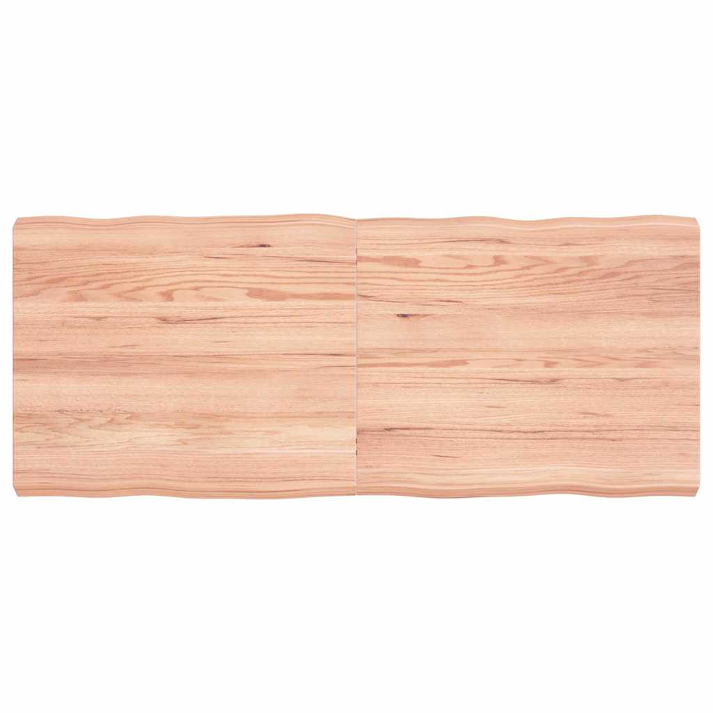 Table Top Light Brown 120x50x(2-6)cm Treated Solid Wood Live Edge