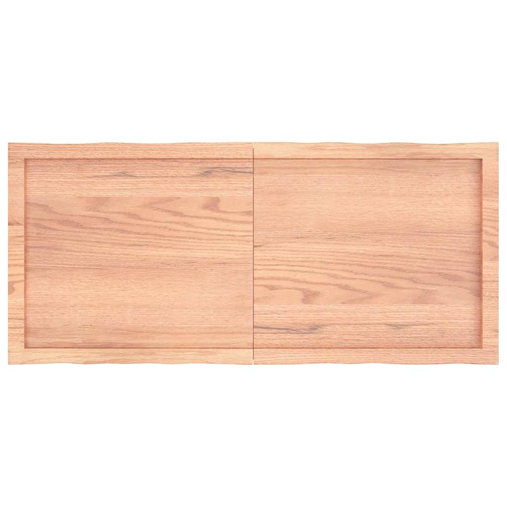Table Top Light Brown 120x50x(2-6)cm Treated Solid Wood Live Edge