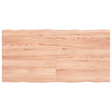 Table Top Light Brown 120x60x(2-4)cm Treated Solid Wood Live Edge