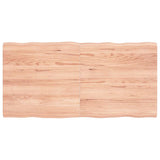 Table Top Light Brown 120x60x(2-4)cm Treated Solid Wood Live Edge