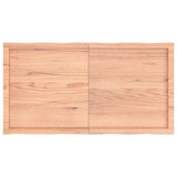 Table Top Light Brown 120x60x(2-4)cm Treated Solid Wood Live Edge