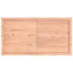 Table Top Light Brown 120x60x(2-4) cm Live Edge