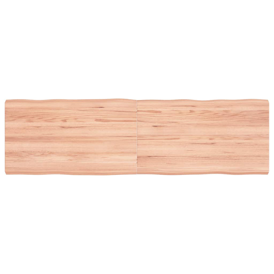 Table Top Light Brown 140x40x(2-4) cm Live Edge