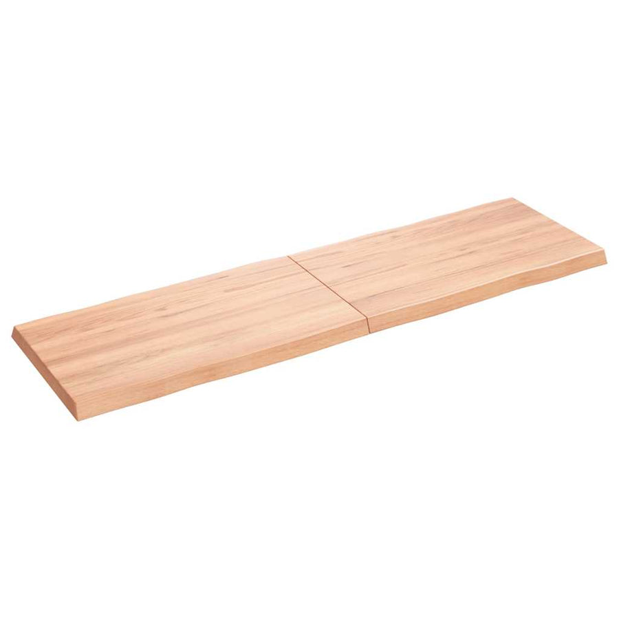 Table Top Light Brown 140x40x(2-4) cm Live Edge