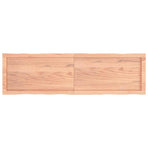 Table Top Light Brown 140x40x(2-4) cm Live Edge