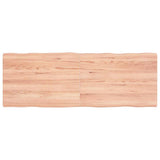 Table Top Light Brown 140x50x(2-4)cm Treated Solid Wood Live Edge
