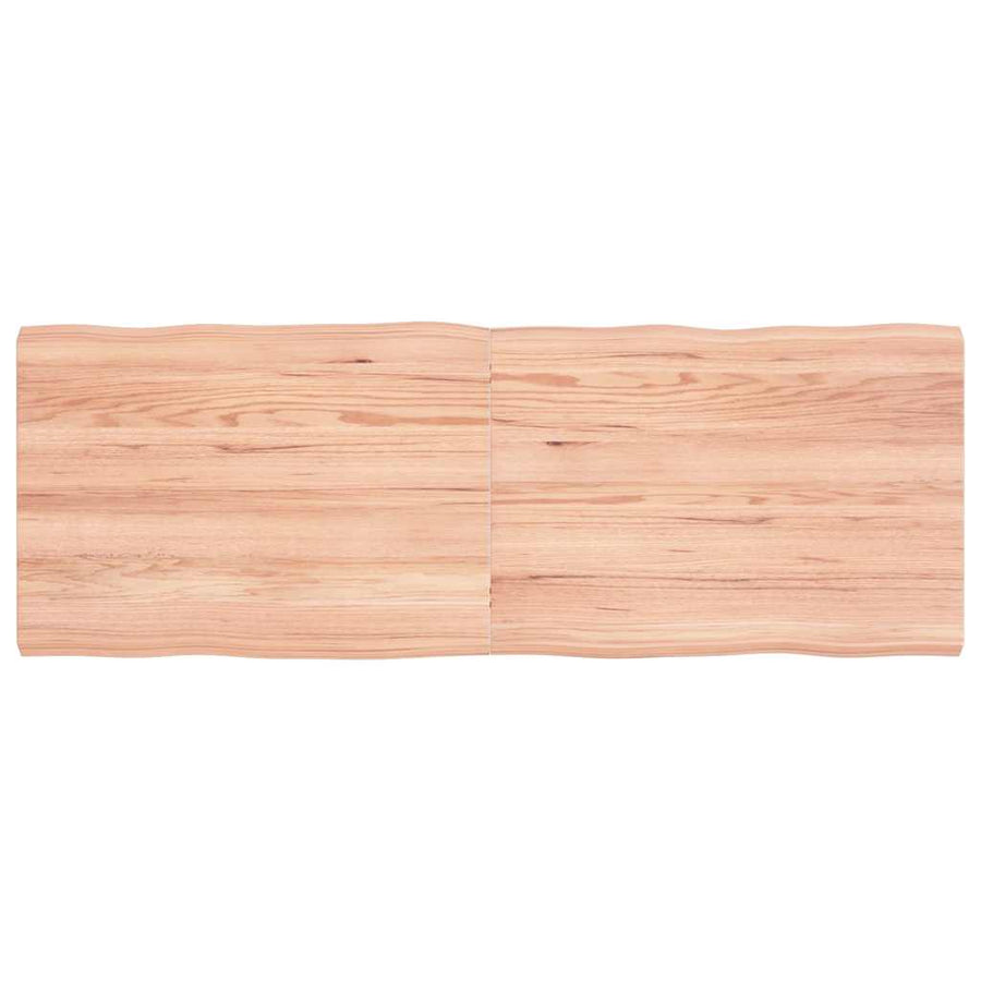 Table Top Light Brown 140x50x(2-4) cm Live Edge