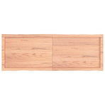 Table Top Light Brown 140x50x(2-4) cm Live Edge