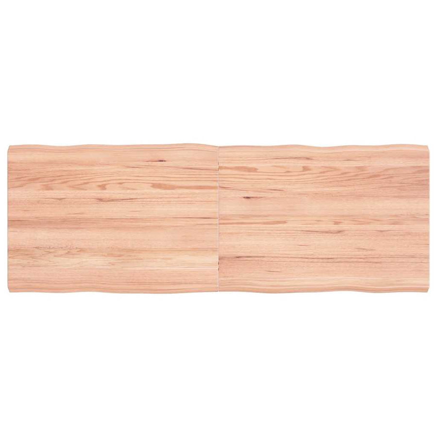 Table Top Light Brown 140x50x(2-4) cm Live Edge