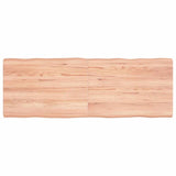 Table Top Light Brown 140x50x(2-6)cm Treated Solid Wood Live Edge